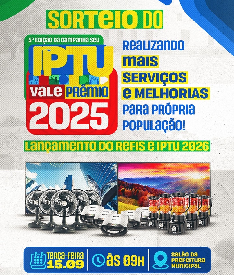 Secretaria de Finanças divulga Relação de Inscrição da campanha “IPTU Vale Prêmio” 